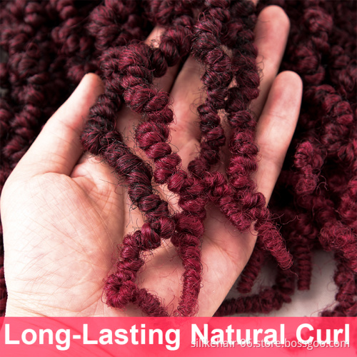 10inch Ombre Fluffy Passion Twist Hair Braiding hair  65g/pack Pre Twisted Bomb Spring Twist Curly Crochet Braids Hair Synthetic